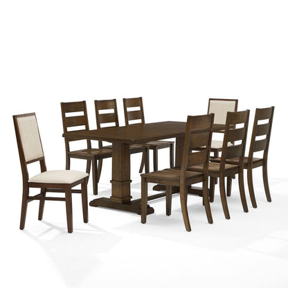 Crosley Furniture - Joanna 9-Piece Dining Table Set For 8 - Table, 6 Ladder-Back Chairs, & 2 Upholstered Back Chairs - KF13071DO-DO view 1