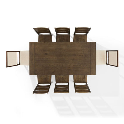 Crosley Furniture - Joanna 9-Piece Dining Table Set For 8 - Table, 6 Ladder-Back Chairs, & 2 Upholstered Back Chairs - KF13071DO-DO view 4
