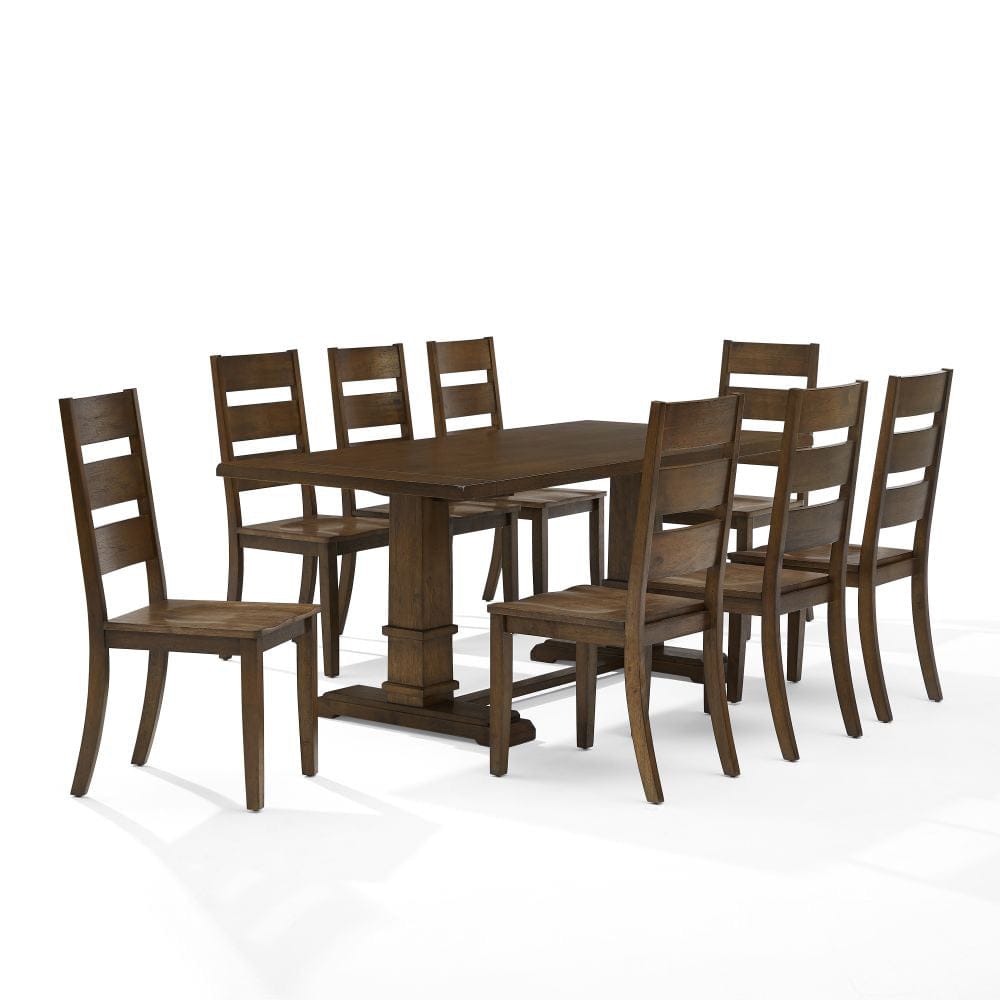 Crosley Furniture - Joanna 9-Piece Dining Table Set For 8 - Table & 8 Ladder-Back Chairs - KF13068DO-DO view 1