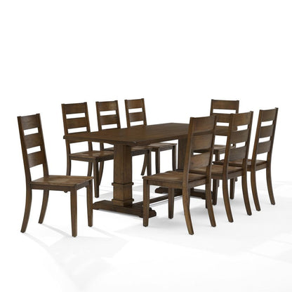Crosley Furniture - Joanna 9-Piece Dining Table Set For 8 - Table & 8 Ladder-Back Chairs - KF13068DO-DO view 1