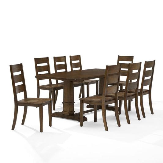 Crosley Furniture - Joanna 9-Piece Dining Table Set For 8 - Table & 8 Ladder-Back Chairs - KF13068DO-DO view 1