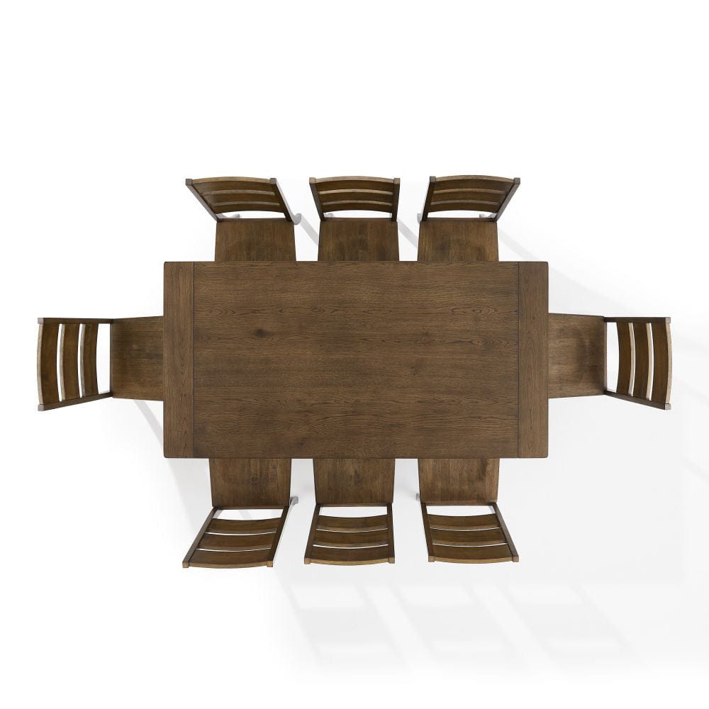 Crosley Furniture - Joanna 9-Piece Dining Table Set For 8 - Table & 8 Ladder-Back Chairs - KF13068DO-DO view 4