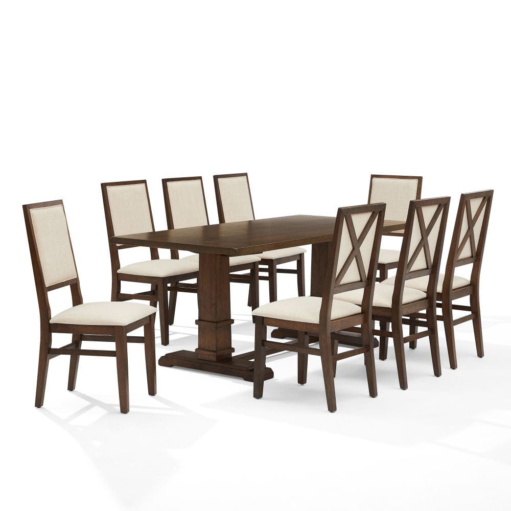 Crosley Furniture - Joanna 9-Piece Dining Table Set For 8 - Table & 8 Upholstered Back Chairs - KF13069DO-DO view 1