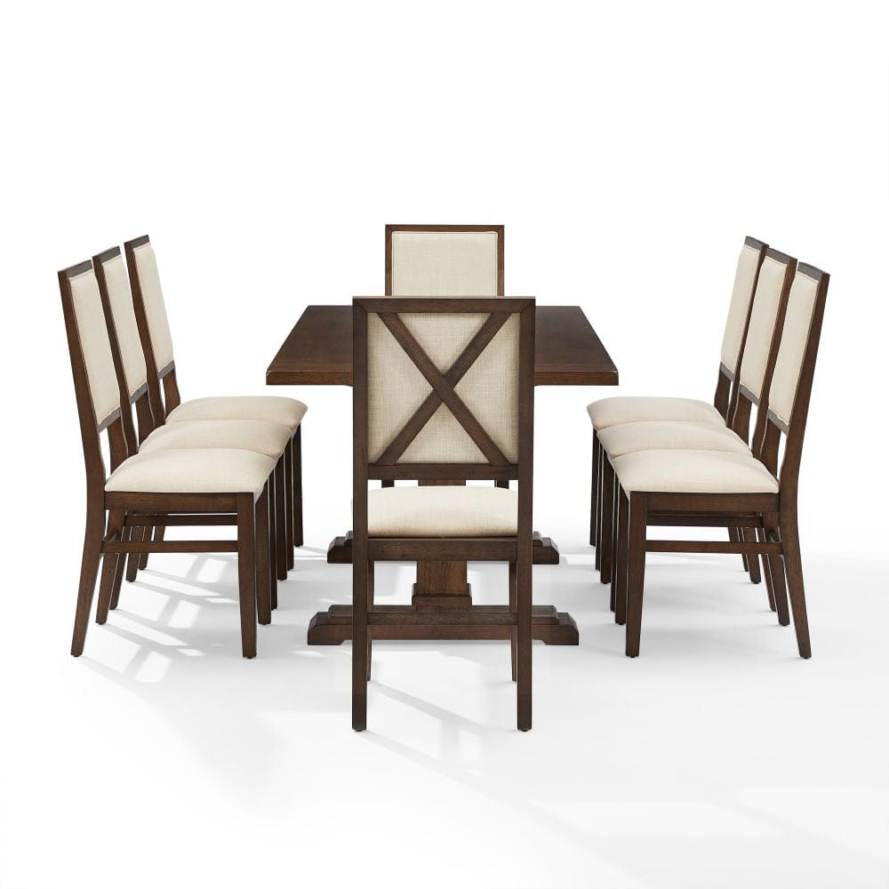 Crosley Furniture - Joanna 9-Piece Dining Table Set For 8 - Table & 8 Upholstered Back Chairs - KF13069DO-DO view 3