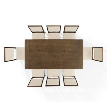 Crosley Furniture - Joanna 9-Piece Dining Table Set For 8 - Table & 8 Upholstered Back Chairs - KF13069DO-DO view 4