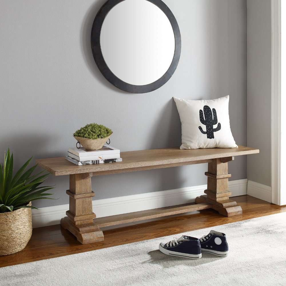 Crosley Furniture - Joanna Dining Bench Rustic Brown - CF5023-RB veiw 5