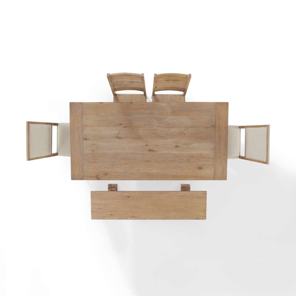 Crosley Furniture - Joanna 6Pc Dining Set Rustic Brown - Table, Bench, 2 Ladder Back Chairs, and 2 Upholstered Chairs - KF20022RB veiw 9