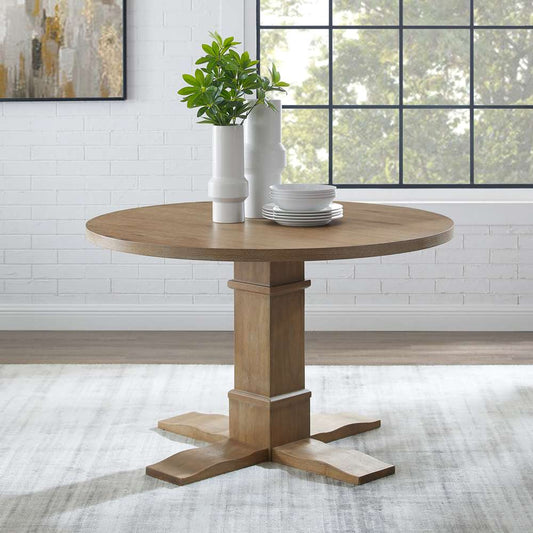 Crosley Furniture - Joanna Round Dining Table Rustic Brown - KF13060RB veiw 1