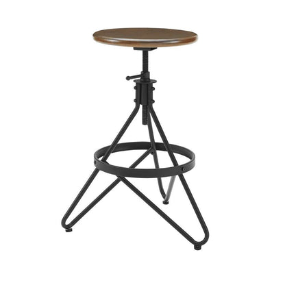Crosley Furniture - Kalen Adjustable Height Swivel Stool Brown/Matte Black - CF522226-BR veiw 3