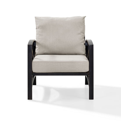 Crosley Furniture - Kaplan Arm Chair in Oiled Bronze With Oatmeal Cushion - KO60007BZ-OL veiw 4