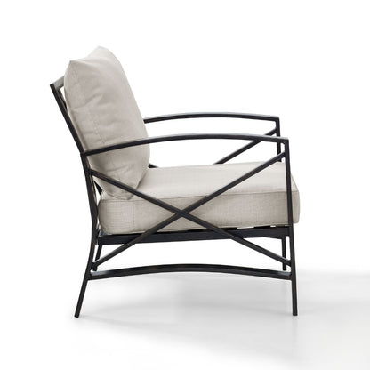 Crosley Furniture - Kaplan Arm Chair in Oiled Bronze With Oatmeal Cushion - KO60007BZ-OL veiw 5