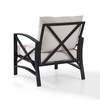 Crosley Furniture - Kaplan Arm Chair in Oiled Bronze With Oatmeal Cushion - KO60007BZ-OL veiw 6