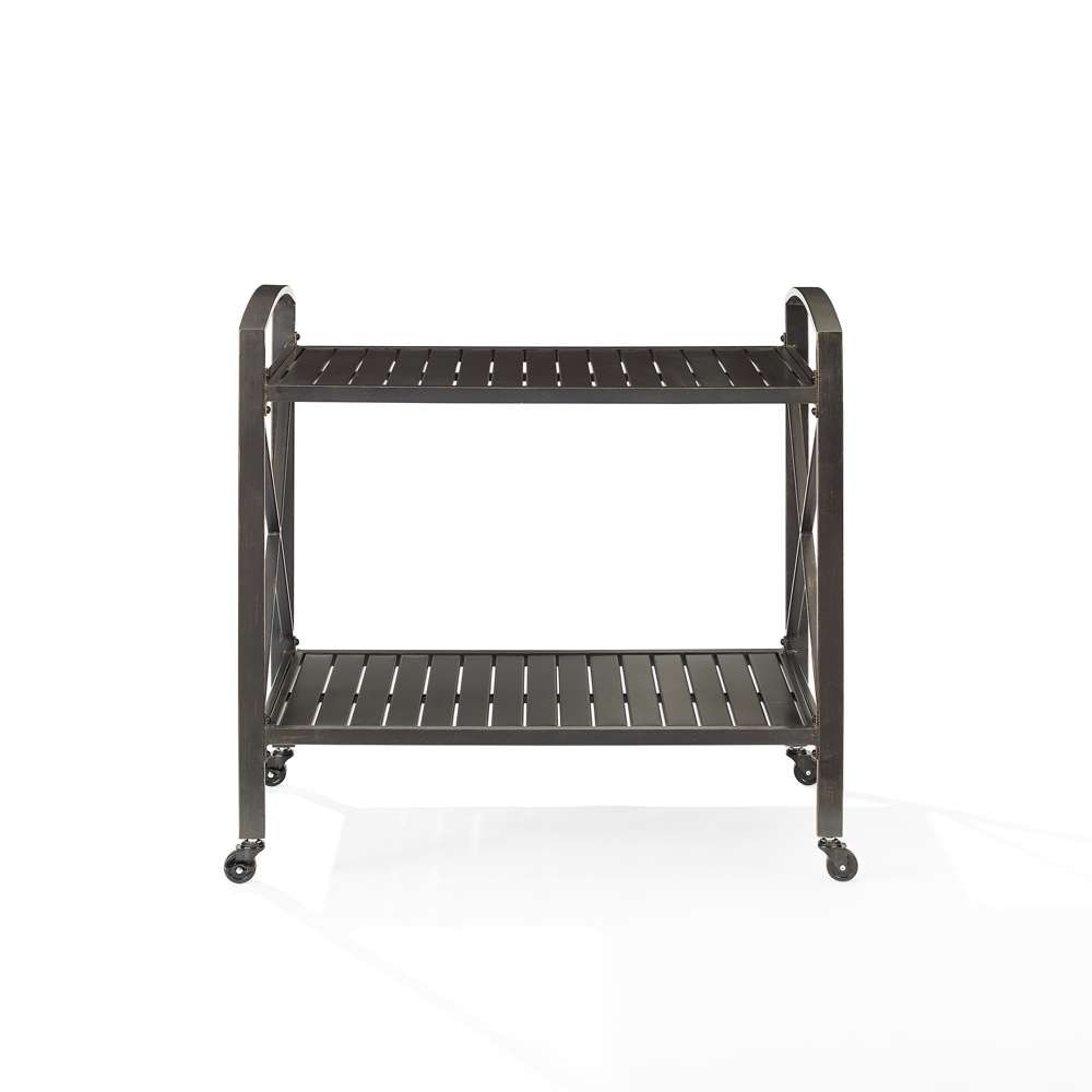 Crosley Furniture - Kaplan Outdoor Metal Bar Cart Oil Rubbed Bronze - CO7390-BZ_CLOSEOUT veiw 3
