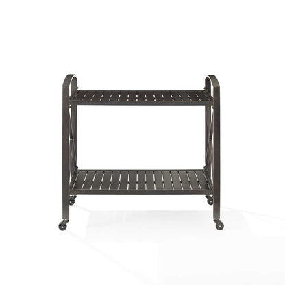 Crosley Furniture - Kaplan Outdoor Metal Bar Cart Oil Rubbed Bronze - CO7390-BZ_CLOSEOUT veiw 3