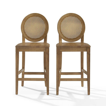 Crosley Furniture - Katia 2-Piece Cane-Back Counter Stool Set - 2 Cane-Back Counter Stools - CF503226-DW view 2
