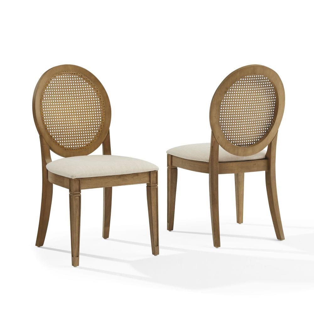 Crosley Furniture - Katia 2-Piece Upholstered Cane-Back Dining Chair Set - 2 Upholstered Cane-Back Chairs - CF503319DW-CR view 1