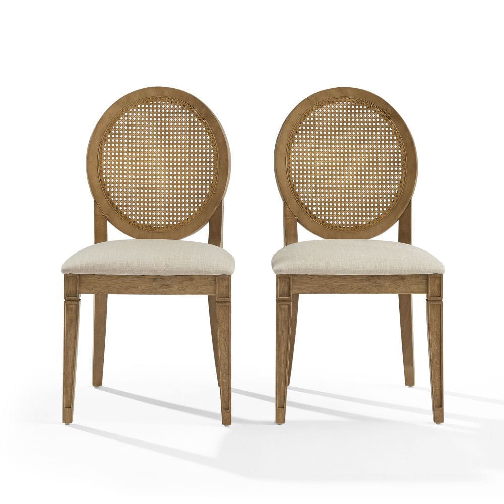 Crosley Furniture - Katia 2-Piece Upholstered Cane-Back Dining Chair Set - 2 Upholstered Cane-Back Chairs - CF503319DW-CR view 2