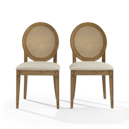 Crosley Furniture - Katia 2-Piece Upholstered Cane-Back Dining Chair Set - 2 Upholstered Cane-Back Chairs - CF503319DW-CR view 2