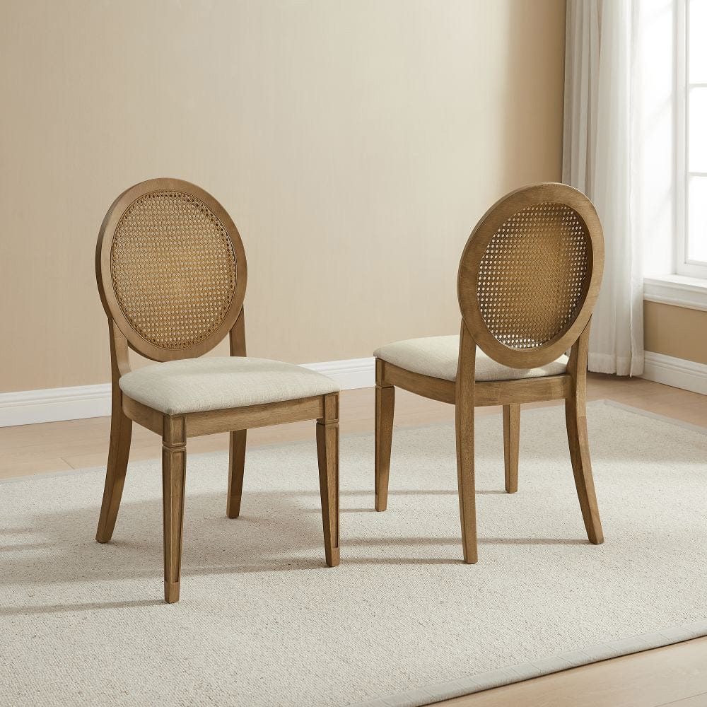 Crosley Furniture - Katia 2-Piece Upholstered Cane-Back Dining Chair Set - 2 Upholstered Cane-Back Chairs - CF503319DW-CR view 6