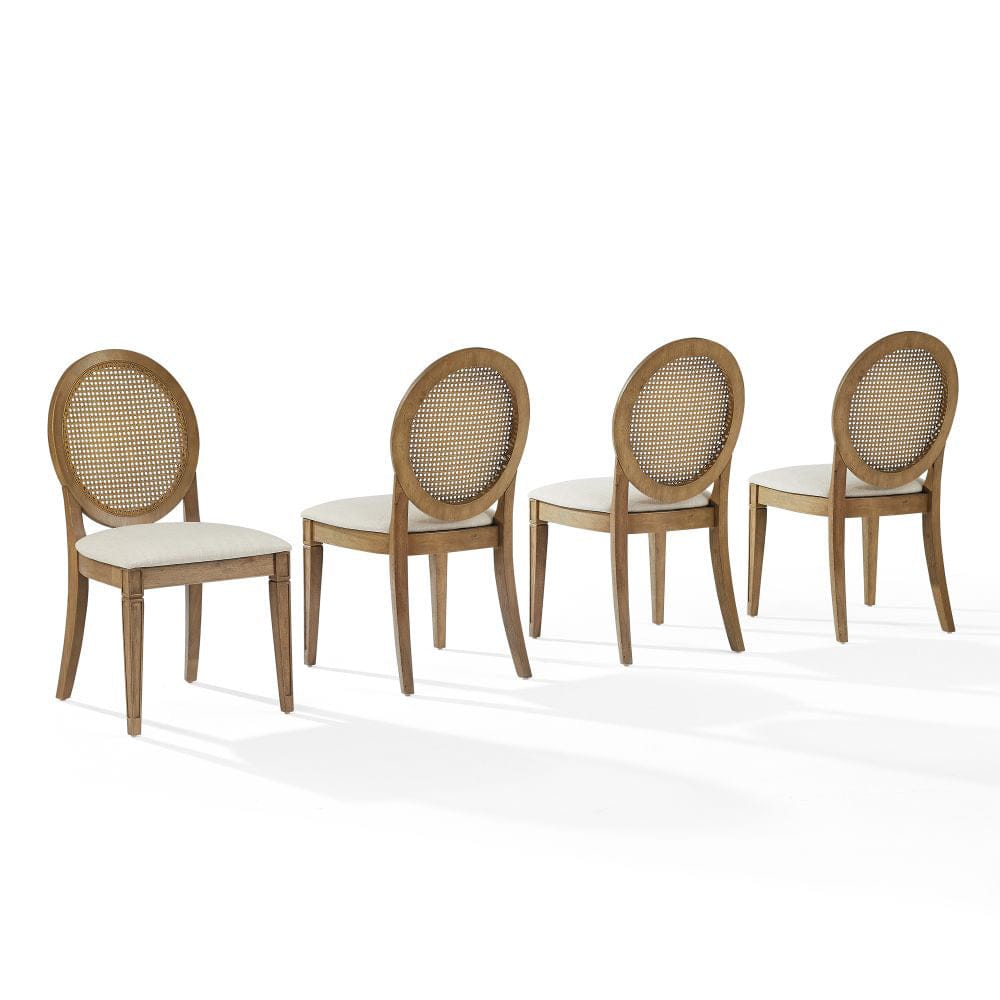 Crosley Furniture - Katia 4-Piece Upholstered Cane-Back Dining Chair Set - 4 Upholstered Cane-Back Chairs - KF20045DW-CR view 1