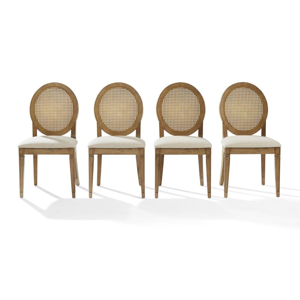 Crosley Furniture - Katia 4-Piece Upholstered Cane-Back Dining Chair Set - 4 Upholstered Cane-Back Chairs - KF20045DW-CR view 2