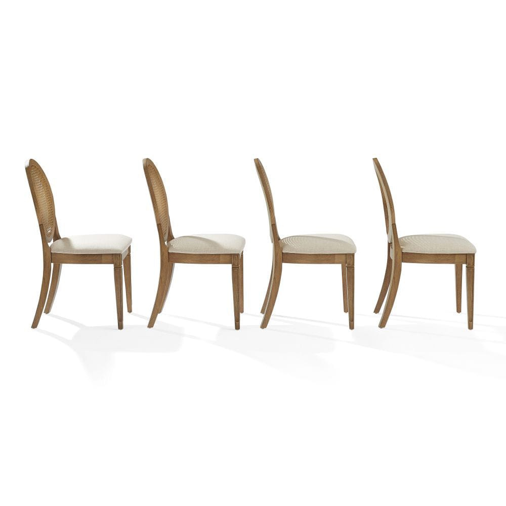 Crosley Furniture - Katia 4-Piece Upholstered Cane-Back Dining Chair Set - 4 Upholstered Cane-Back Chairs - KF20045DW-CR view 3