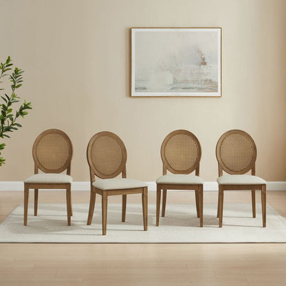 Crosley Furniture - Katia 4-Piece Upholstered Cane-Back Dining Chair Set - 4 Upholstered Cane-Back Chairs - KF20045DW-CR view 6
