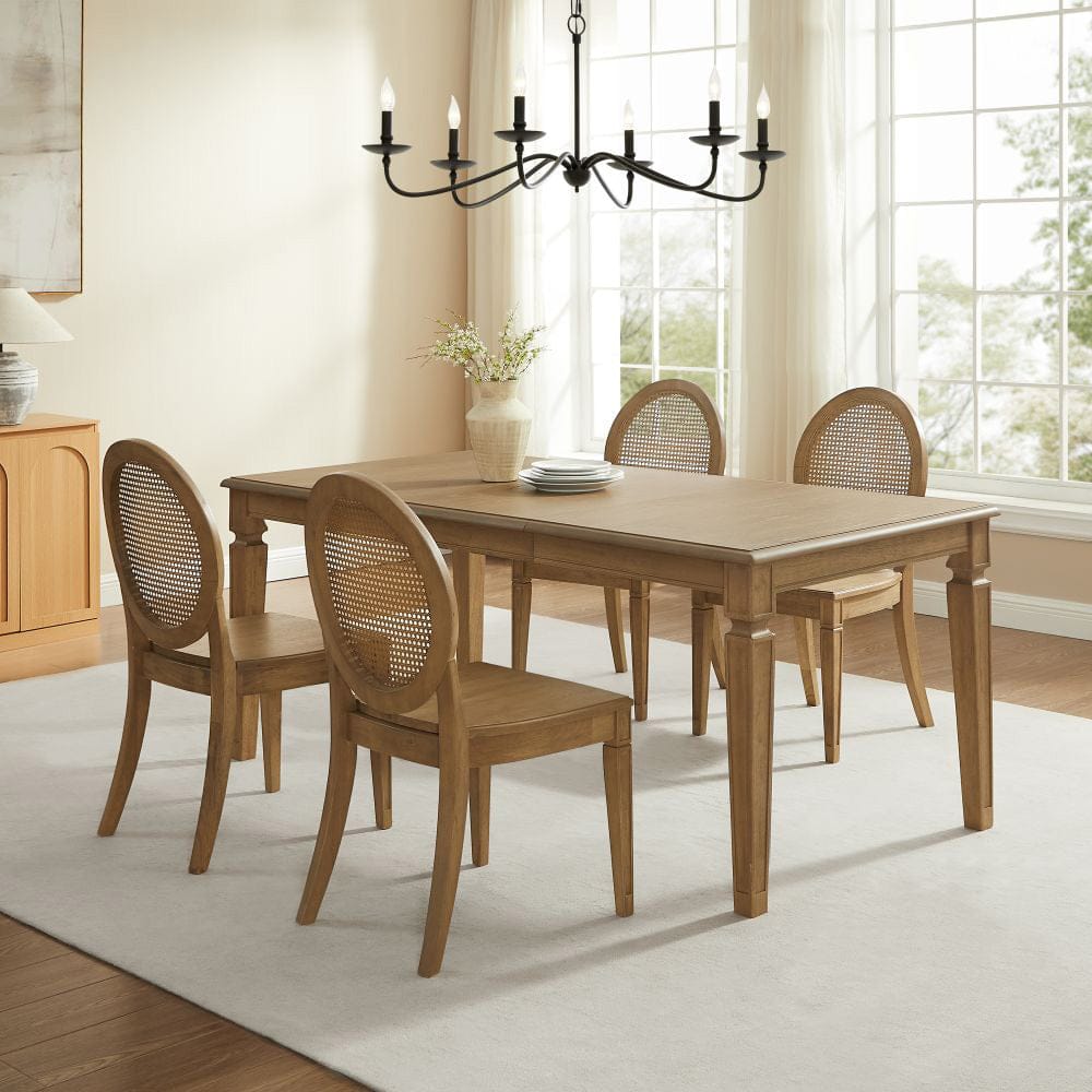 Crosley Furniture - Katia 5-Piece Dining Table Set For 4 With Cane-Back Chairs - Table & 4 Cane-Back Chairs - KF20043DW view 6