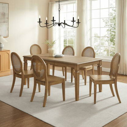 Crosley Furniture - Katia 7-Piece Dining Table Set For 6 With Cane-Back Chairs - Table & 6 Cane-Back Chairs - KF20037DW view 6