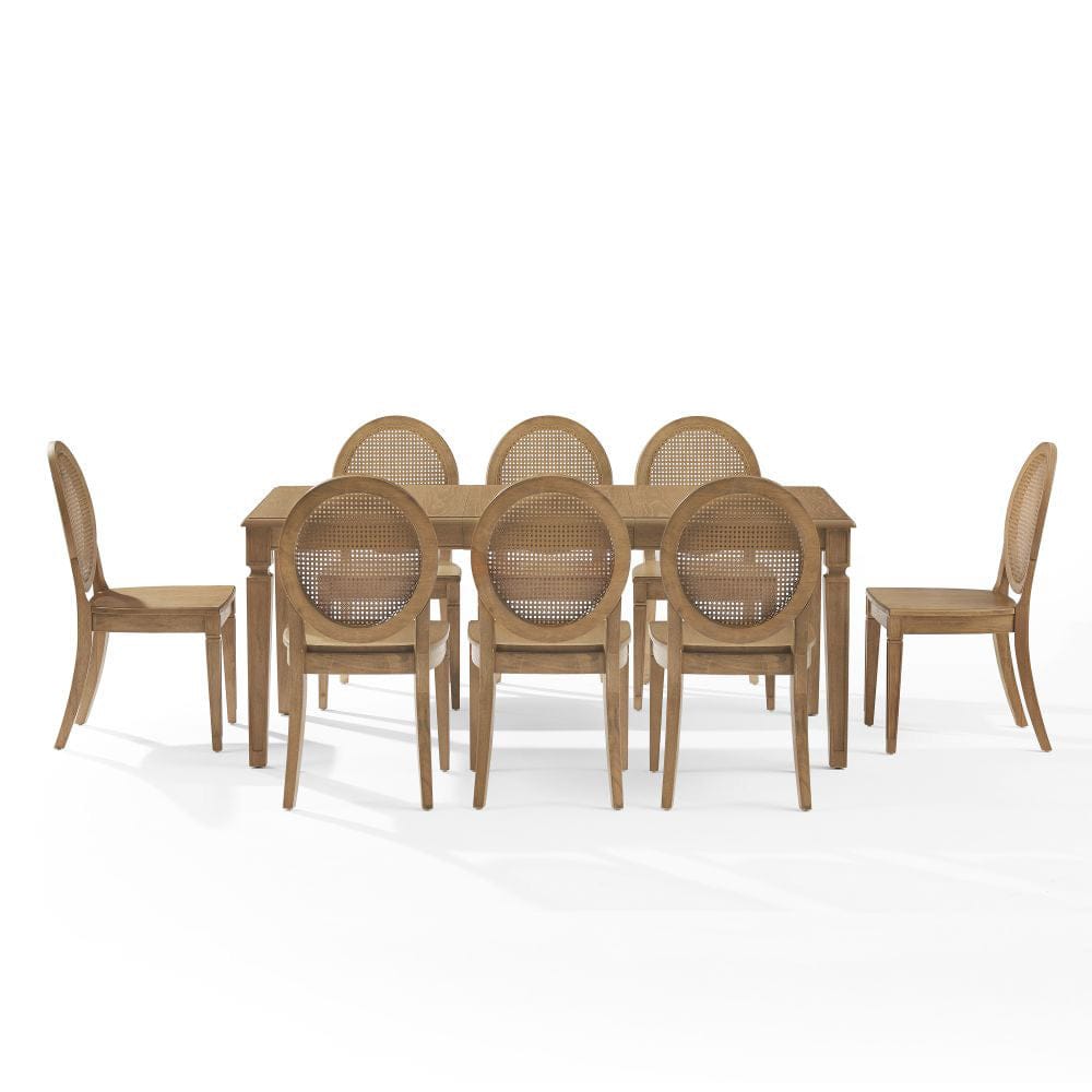 Crosley Furniture - Katia 9-Piece Dining Table Set For 8 With Cane-Back Chairs - Table & 8 Cane-Back Chairs - KF20040DW view 1