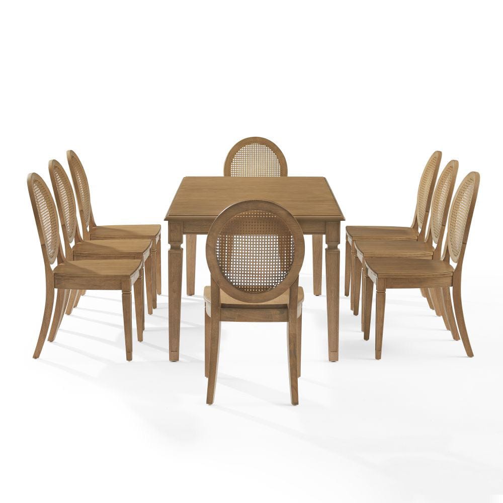 Crosley Furniture - Katia 9-Piece Dining Table Set For 8 With Cane-Back Chairs - Table & 8 Cane-Back Chairs - KF20040DW view 3