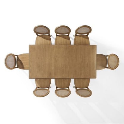 Crosley Furniture - Katia 9-Piece Dining Table Set For 8 With Cane-Back Chairs - Table & 8 Cane-Back Chairs - KF20040DW view 4