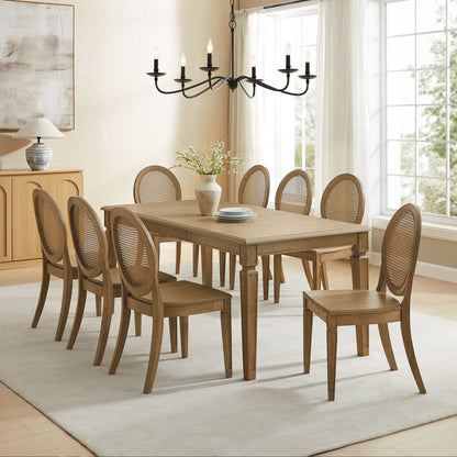 Crosley Furniture - Katia 9-Piece Dining Table Set For 8 With Cane-Back Chairs - Table & 8 Cane-Back Chairs - KF20040DW view 6