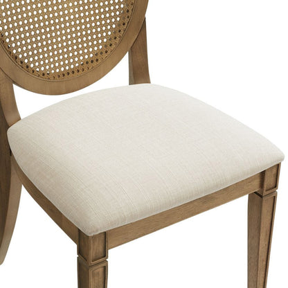 Crosley Furniture - Katia 9Pc Dining Table Set For 8 Cane-Back Upholstered Chairs - Table & 8 Upholstered Cane-Back Chairs - KF20041DW-CR view 2