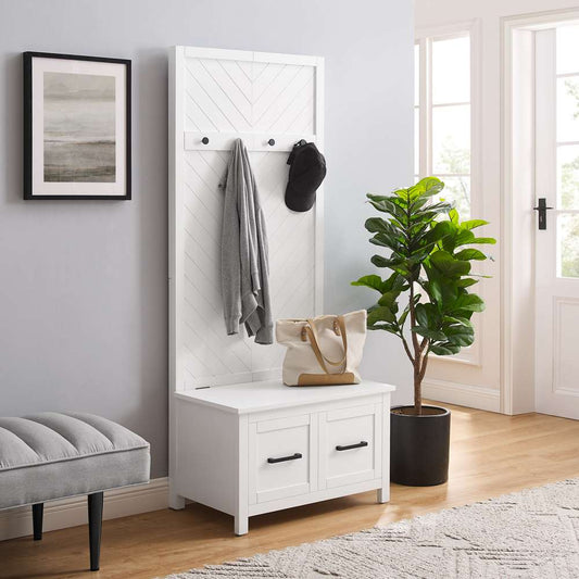 Crosley Furniture - Kayce Hall Tree White - CF6040-WH veiw 1