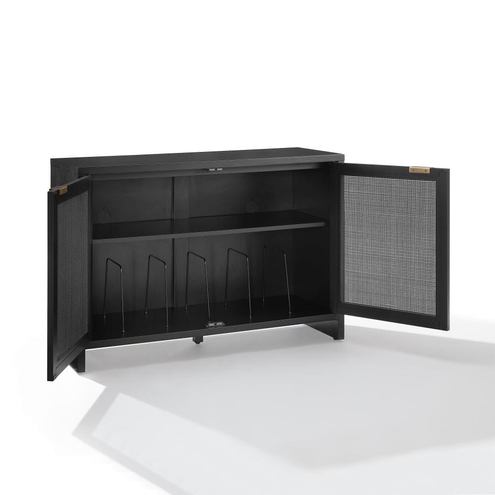 Crosley Furniture - Kenji Record Player Cabinet With Vinyl Storage - CF1146-BK view 2