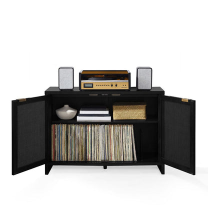 Crosley Furniture - Kenji Record Player Cabinet With Vinyl Storage - CF1146-BK view 6