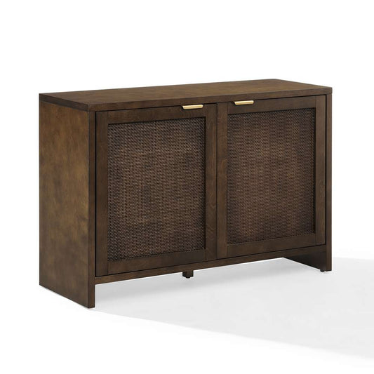 Crosley Furniture - Kenji Record Storage Media Console Dark Brown - CF1146-BR veiw 1