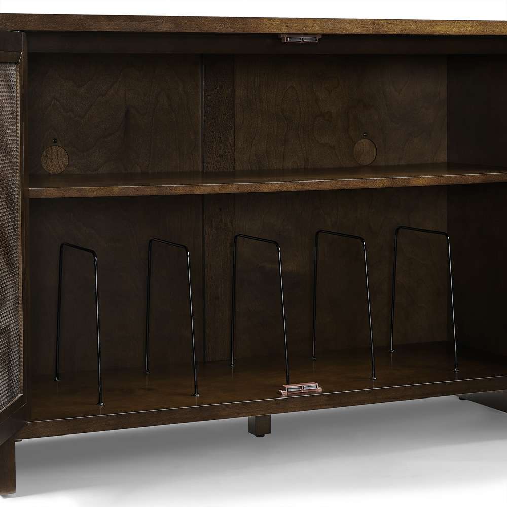Crosley Furniture - Kenji Record Storage Media Console Dark Brown - CF1146-BR veiw 11