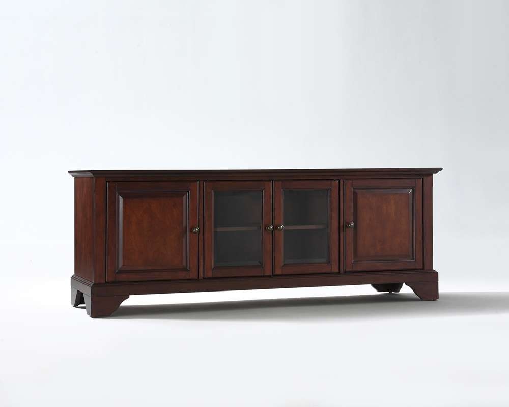 Crosley Furniture - LaFayette 60in Low ProfileTV Stand in Vintage Mahogany Finish - KF10005BMA veiw 1