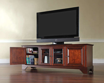 Crosley Furniture - LaFayette 60in Low ProfileTV Stand in Vintage Mahogany Finish - KF10005BMA veiw 3
