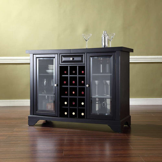 Crosley Furniture - LaFayette Sliding Top Bar Cabinet in Black Finish - KF40002BBK veiw 1