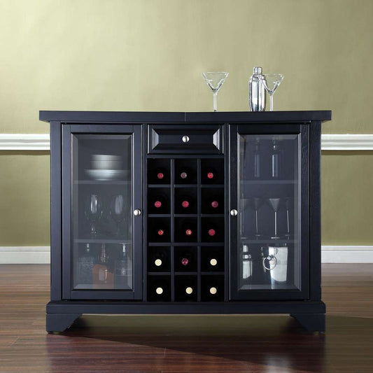 Crosley Furniture - LaFayette Sliding Top Bar Cabinet in Black Finish - KF40002BBK veiw 2