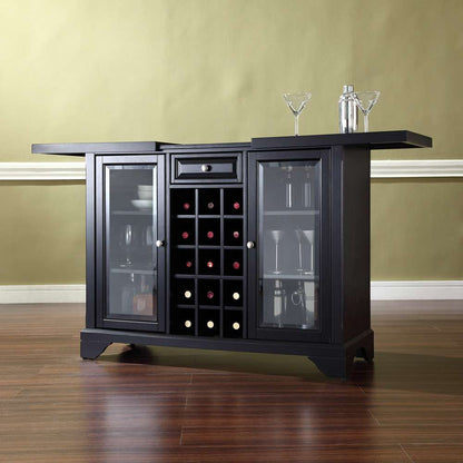 Crosley Furniture - LaFayette Sliding Top Bar Cabinet in Black Finish - KF40002BBK veiw 3