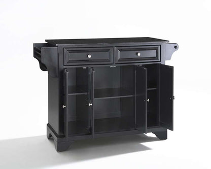 Crosley Furniture - LaFayette Solid Black Granite Top Kitchen Island in Black Finish - KF30004BBK veiw 2