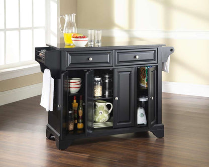 Crosley Furniture - LaFayette Solid Black Granite Top Kitchen Island in Black Finish - KF30004BBK veiw 4