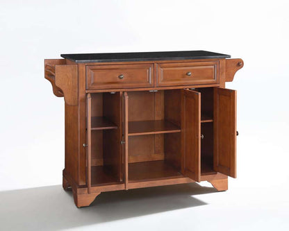 Crosley Furniture - LaFayette Solid Black Granite Top Kitchen Island in Classic Cherry Finish - KF30004BCH veiw 3
