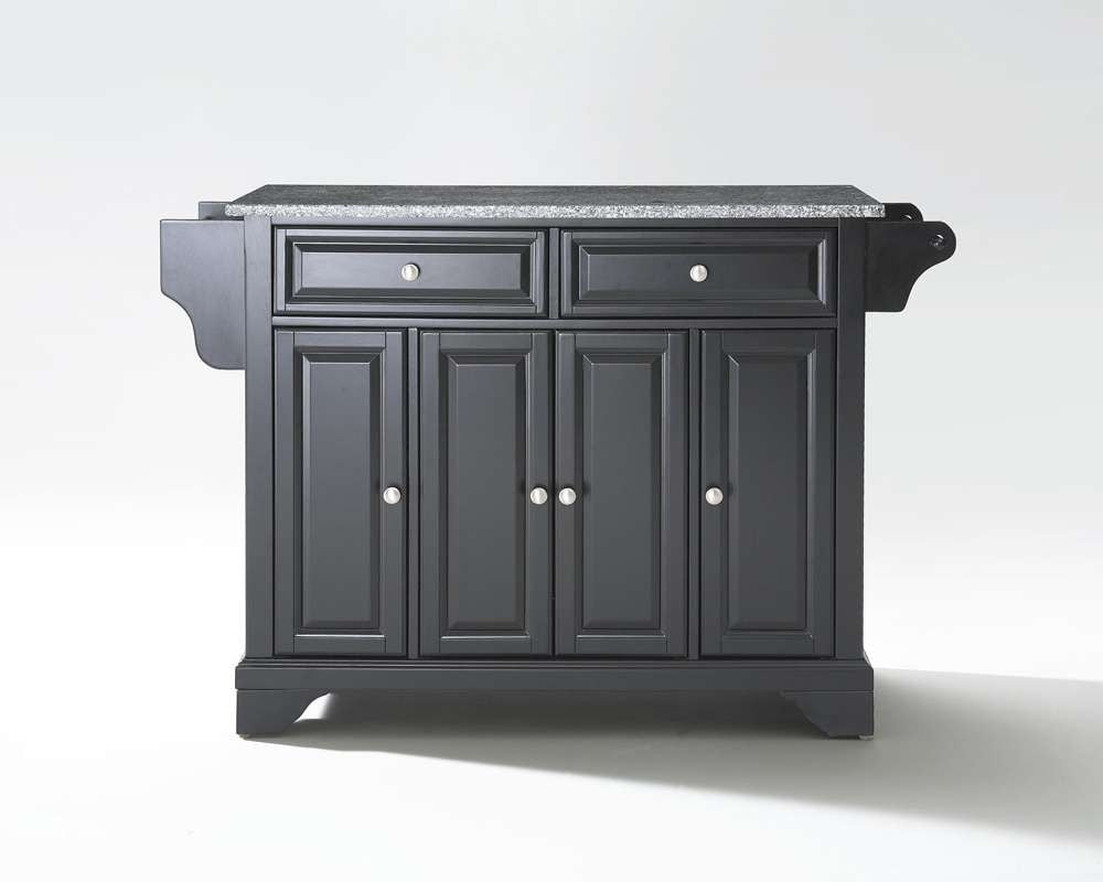 Crosley Furniture - LaFayette Solid Granite Top Kitchen Island in Black Finish - KF30003BBK veiw 1