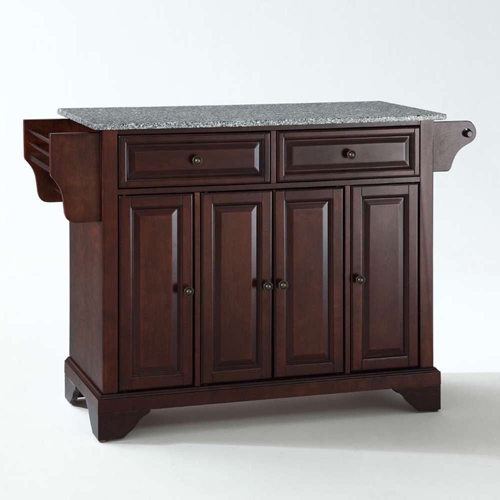 Crosley Furniture - LaFayette Solid Granite Top Kitchen Island in Vintage Mahogany Finish - KF30003BMA veiw 1