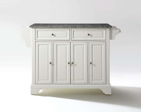 Crosley Furniture - LaFayette Solid Granite Top Kitchen Island in White Finish - KF30003BWH veiw 1